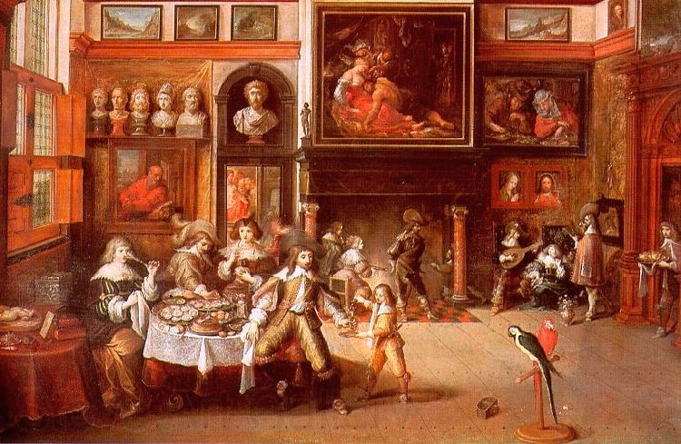 Frans Francken II Gastmahl im Hause des Burgermeisters Rockox Spain oil painting art